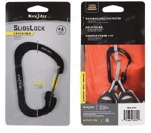 Карабин с блокировкой  Nite Ize Slade Lock, 6 размер, чёрный картинка анонса на сайте WHT.ru