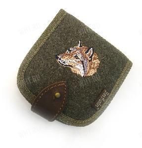 Подсумок на 10 винтовочных патронов калибра .223 Rem,  .222 Rem, .22 Hornet, 5.45x39 (сукно, изображение - волк) картинка анонса на сайте WHT.ru