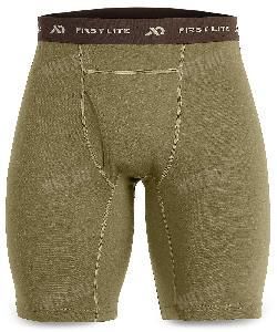 Шорты-трусы длинные FIRST LITE Wick Long Boxer Brief, расцветка Dry Earth картинка анонса на сайте WHT.ru