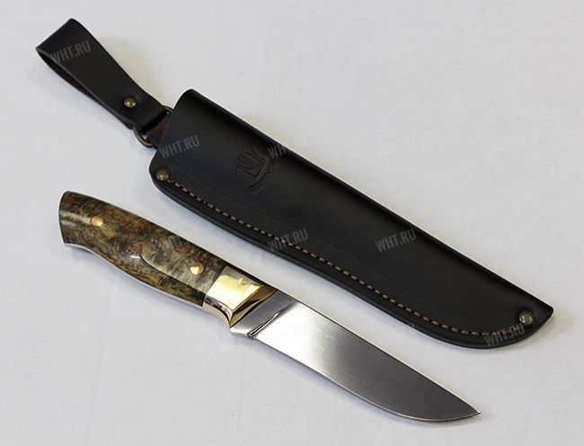 Нож "Аквилон", цельнометаллический клинок, рукоять стаб. древесина, сталь Х12МФ
