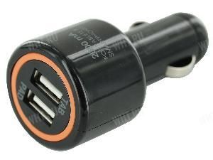 Автомобильный адаптер KLARUS, вход 12/24 В, выход 5 В 2А, 2 порта USB картинка анонса на сайте WHT.ru