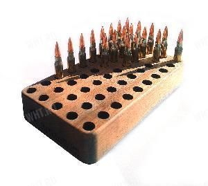 Подставка №1 SILENCER.SYSTEMS для 50 гильз калибра .22-250 | 243Win | .308Win | .30-06 | 6,5 Creedmoor | 6,5x55 SE | 6mm PPC | 9,3x62 | 7-08 Rem Mag | .300 Savage и аналогичных по размеру, массив бука картинка анонса на сайте WHT.ru