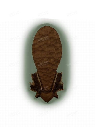 Медальон под рога косули, цвет коричневый, модель 108