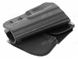 Кобура для Glock 17 поясная пластиковая быстросъёмная с регулируемым углом наклона (№24) картинка анонса на сайте WHT.ru