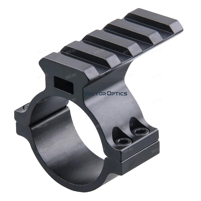 Кольцо VECTOR Optics с базой Picatinny для установки на корпус прицела диаметром 30 или 25,4 мм