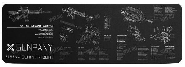 Оружейный коврик-мат Gunpany AR15, резиновый, размер 915x305 мм картинка анонса на сайте WHT.ru