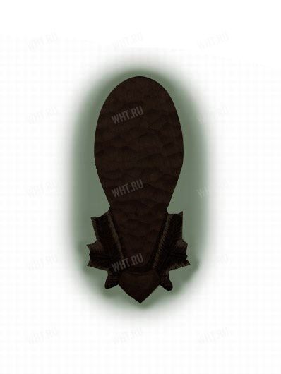 Медальон под рога косули, цвет темно-коричневый, модель 108