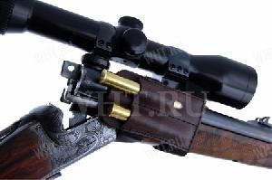Патронташ на цевьё для 2-х винтовочных патронов калибра .308Win...9,3x62, кожа, Zubichek картинка анонса на сайте WHT.ru