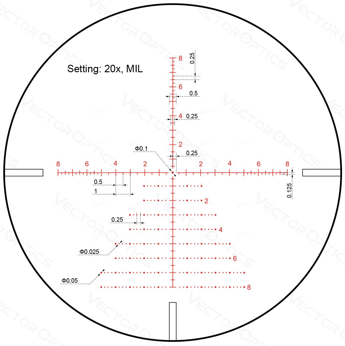 Оптический прицел Vector Optics CONTINENTAL x8 3-24x56 (30 мм) ED TACTICAL SFP, марка VCT-20A