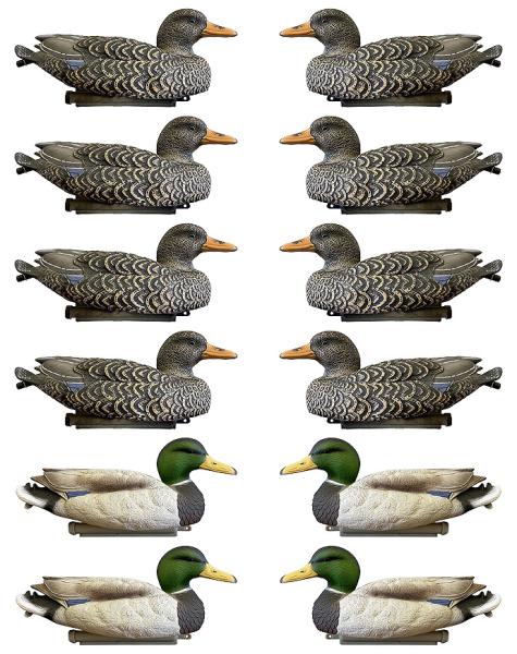 Чучела кряквы сминаемые плавающие - OSCAR DECOYS® ELITE 3D MAGNUM Mallard D12 (8 уток, 4 селезня) картинка анонса на сайте WHT.ru