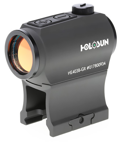 Коллиматорный прицел Holosun HE403B-GR, зелёная точка 2 MOA, Weaver/Picatinny (2 шт.) картинка анонса на сайте WHT.ru