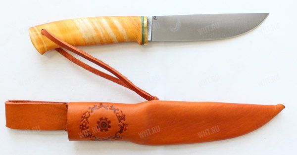 Нож "Лиман", рукоять стабилизированный корень тополя, сталь D2