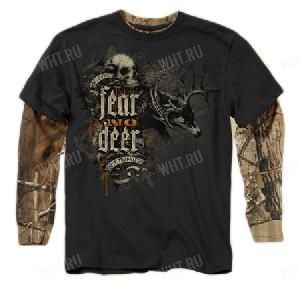 Толстовка BUCK WEAR Fear No Deer, цвет чёрный + камуфляж картинка анонса на сайте WHT.ru