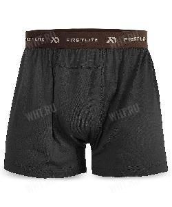Шорты-трусы свободные FIRST LITE Wick Short Boxer Brief, цвет черный