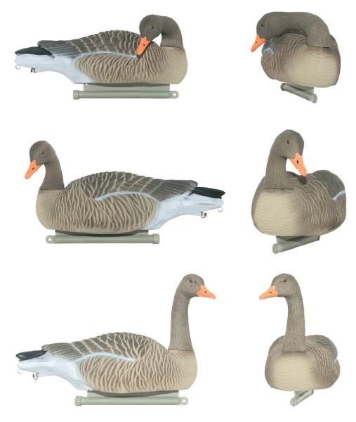 Чучела серого гуся плавающие сминаемые Floater Greylag Goose (комплект 6 штук) картинка анонса на сайте WHT.ru