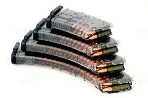 Магазин PufGun ВПО-136, АК, АКМ на 30 патронов 7,62x39, прозрачный картинка анонса на сайте WHT.ru