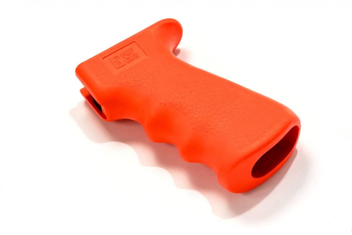 Рукоятка пистолетная анатомическая PUF GUN,  для Сайга-9, Сайга-МК, ВПО-136, AK, AKM (оранжевая)