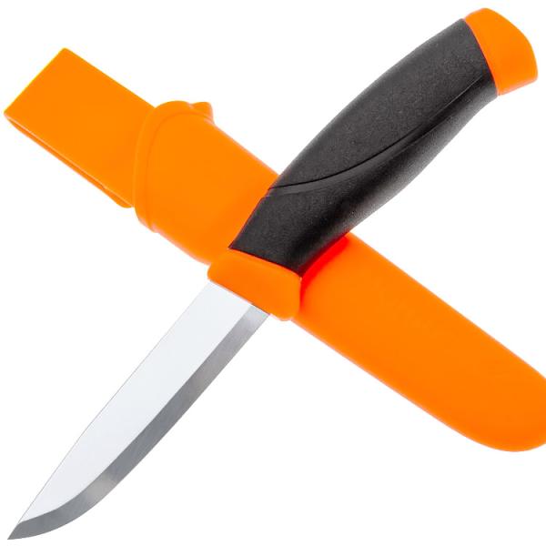 Нож Morakniv Companion, оранжевый, сталь Sandvik 12C27 картинка анонса на сайте WHT.ru