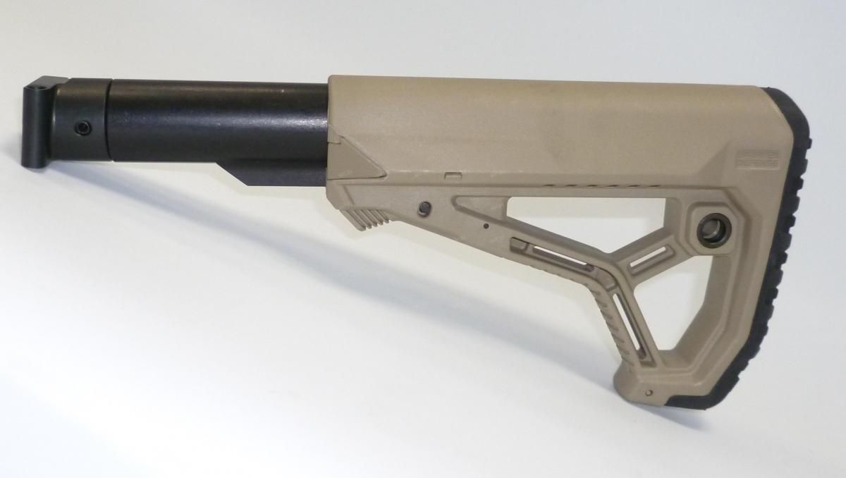Приклад телескопический складной для САЙГА/AK-74M/АК-100-ые серии GL-CORE FAB-Defense (песок)