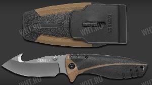 Складной нож с чехлом GERBER Folding Sheath Knife Gut Hook картинка анонса на сайте WHT.ru
