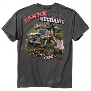 Футболка мужская BUCK WEAR Redneck Mechanic, цвет серо-синий картинка анонса на сайте WHT.ru