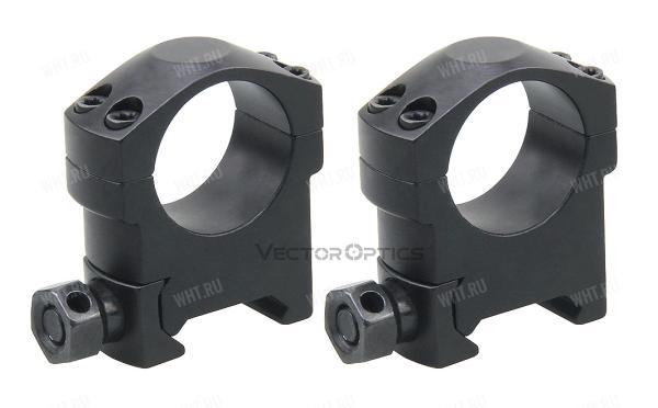 Кольца VECTOR Mark Medium на базу Picatinny, ø25,4 мм (4 винта), BH=12,7 мм картинка анонса на сайте WHT.ru