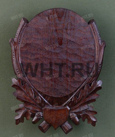 Медальон под трофейную голову (череп/рога оленя), цвет темно-коричневый, модель 202