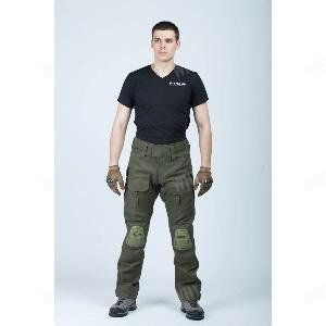 Тактические брюки Giena Tactics, цвет - Olive Dark Canvas (темная олива), наколенники - Олива картинка анонса на сайте WHT.ru