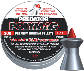 Пули JSB Predator POLYMAG 4,50 мм 0,520 г (200 шт.) картинка анонса на сайте WHT.ru