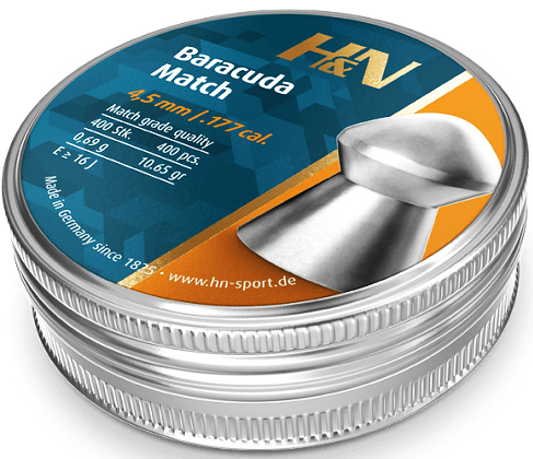 Пули для пневматики H&N Baracuda Match 4,50 мм (.177) 0,69 г (400 шт.) картинка анонса на сайте WHT.ru