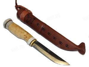 Лапландский разделочный охотничий нож "Vuolu", Wood Jewel 
