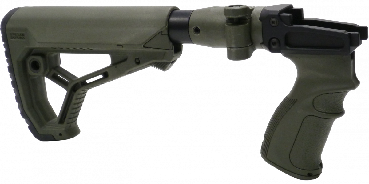 Снайперский складной телескопический приклад для СВД/Тигр серии GL-CORE FAB-Defense (олива)
