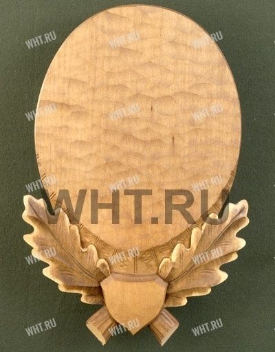 Медальон под трофейную голову (череп/рога оленя), цвет темно-коричневый, модель 217