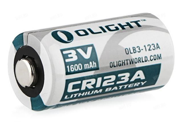 Литиевая батарея Olight CR123A, 1600 мА/ч, 3.0V
