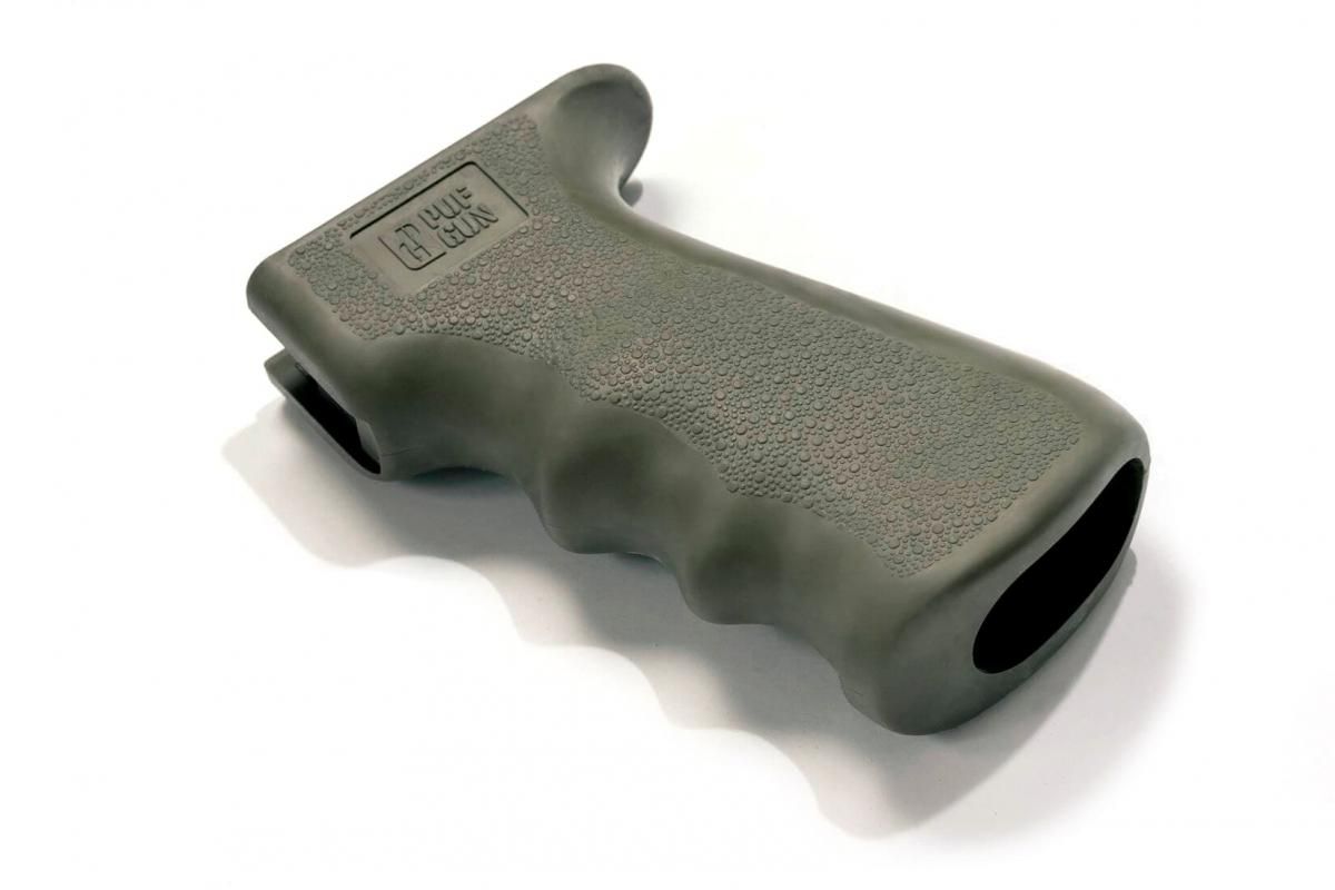 Рукоятка пистолетная анатомическая PUF GUN,  для Сайга-9, Сайга-МК, ВПО-136, AK, AKM (олива)