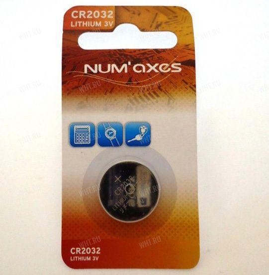 Литиевая батарея CR2032, 3.0V, Num'Axes