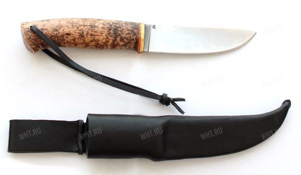 Нож "Барбус", рукоять карельская берёза, сталь D2