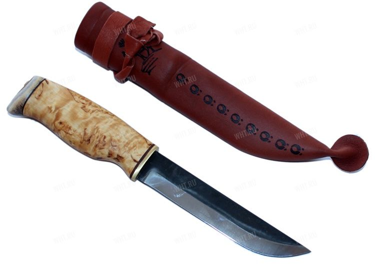 Классический лапландский охотничий нож Karhuleuku, Wood Jewel 