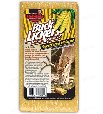Соль-лизунец Buck Lickers со вкусовой добавкой "Сладкая кукуруза и паточная трава", 1,8 кг купить в интернет-магазине wht.ru