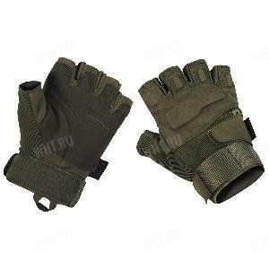 Перчатки тактические MFH "Protect Fingerless", цвет - OD-Green картинка анонса на сайте WHT.ru