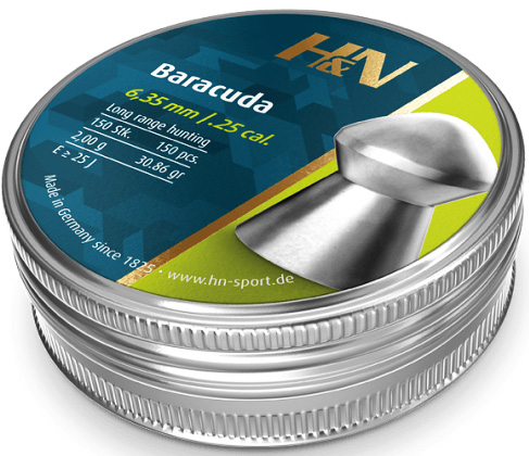 Пули для пневматики H&N Baracuda 6,35 мм (.25) 2,0 г (150 шт.) картинка анонса на сайте WHT.ru