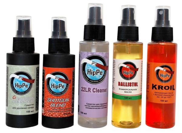 Профессиональный набор HipPe для чистки гладкого ствола, 5х100 мл картинка анонса на сайте WHT.ru